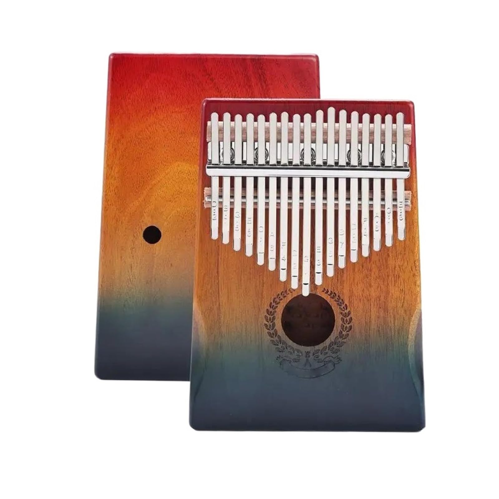 Pianino Kciukowe Kalimba 17-klawiszowa Klawiatura Kalimba Mahoń Thumb Piano Music Mini Finger Piano Instrument Muzyczny Kolor Gradient