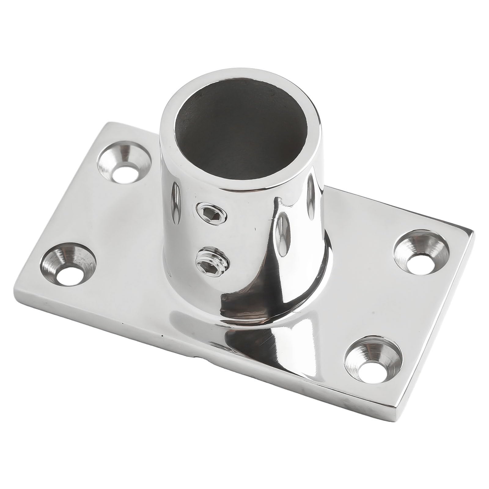 316 Stainless Steel Boat Handrail Base Fitting for 22/25mm Rectangular Tube – Marine-Grade -Resistant Rail Mount, Yacht & Inflatable(25MM)