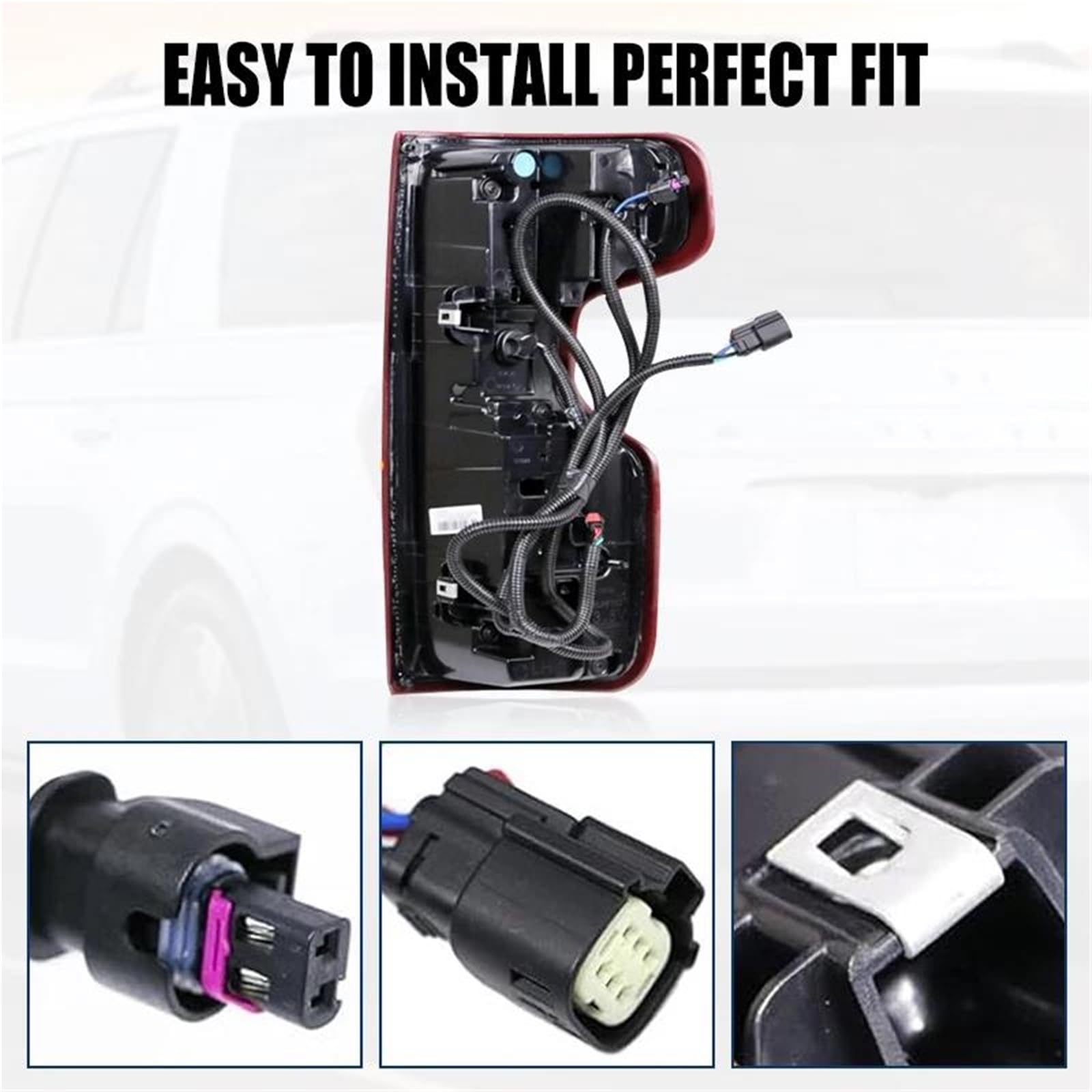 Pilotos Traseros Luz De Freno Trasera Para Chevy Para Silverado 1500 2500HD 3500HD (2019-2023) Marcha Atrás GM2800308 GM2801308(Izquierda)