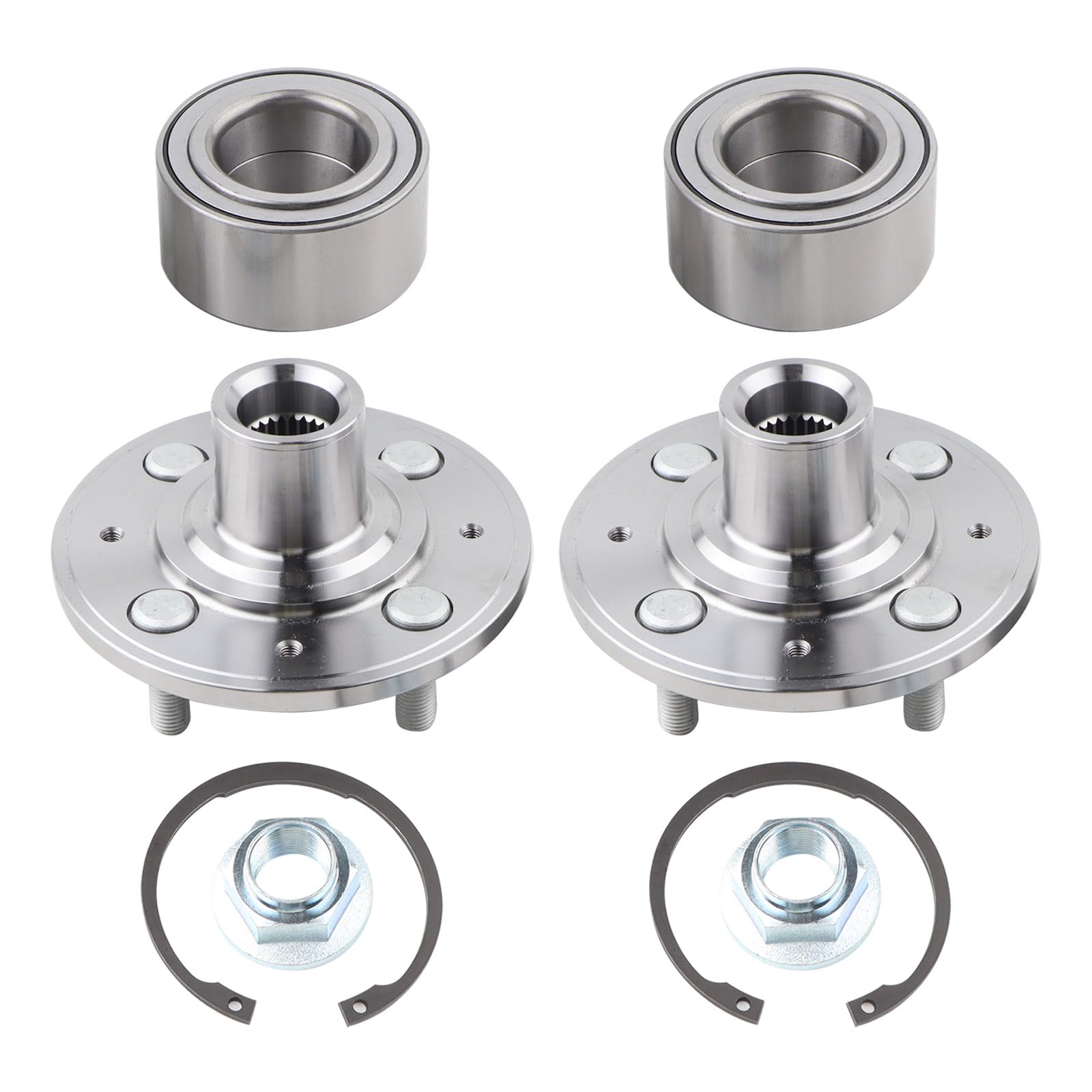 Photo 1 of MISIOEK 2 x Front Wheel Hub Bearing Assembly Compatible with 1992-2000 Honda Civic EX, 1998-2000 GX, 1994-2000 LX, 1994-2000 Si, Replace 510030 SPK981 WB510030
