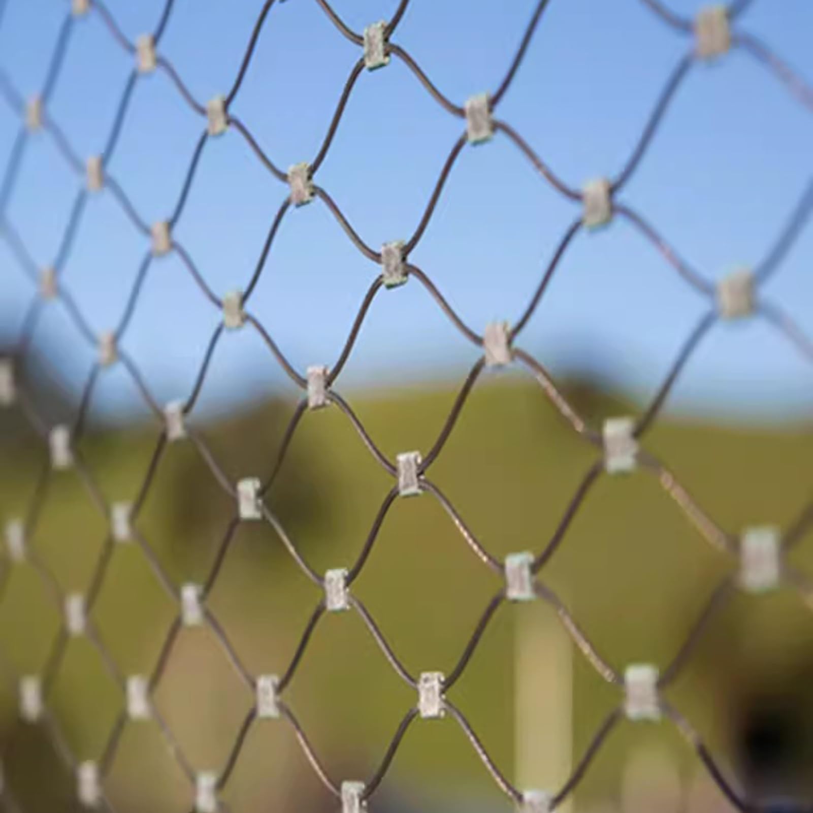 304 Stainless Steel Wire Rope Net Flex Cable Handrail Mesh Balcony Staircase Fall Prevention Fence Expandable (Color: 10cm Size: 0.8x20m)