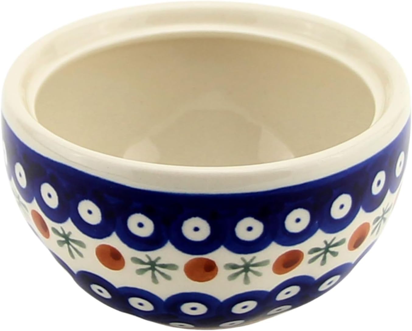 Polish Pottery Market Apple Baker with Lid by Zaklady Boleslawiec - Handcrafted Polish Stoneware Apple-Shaped Jar, Candy Container, Kitchen Decor