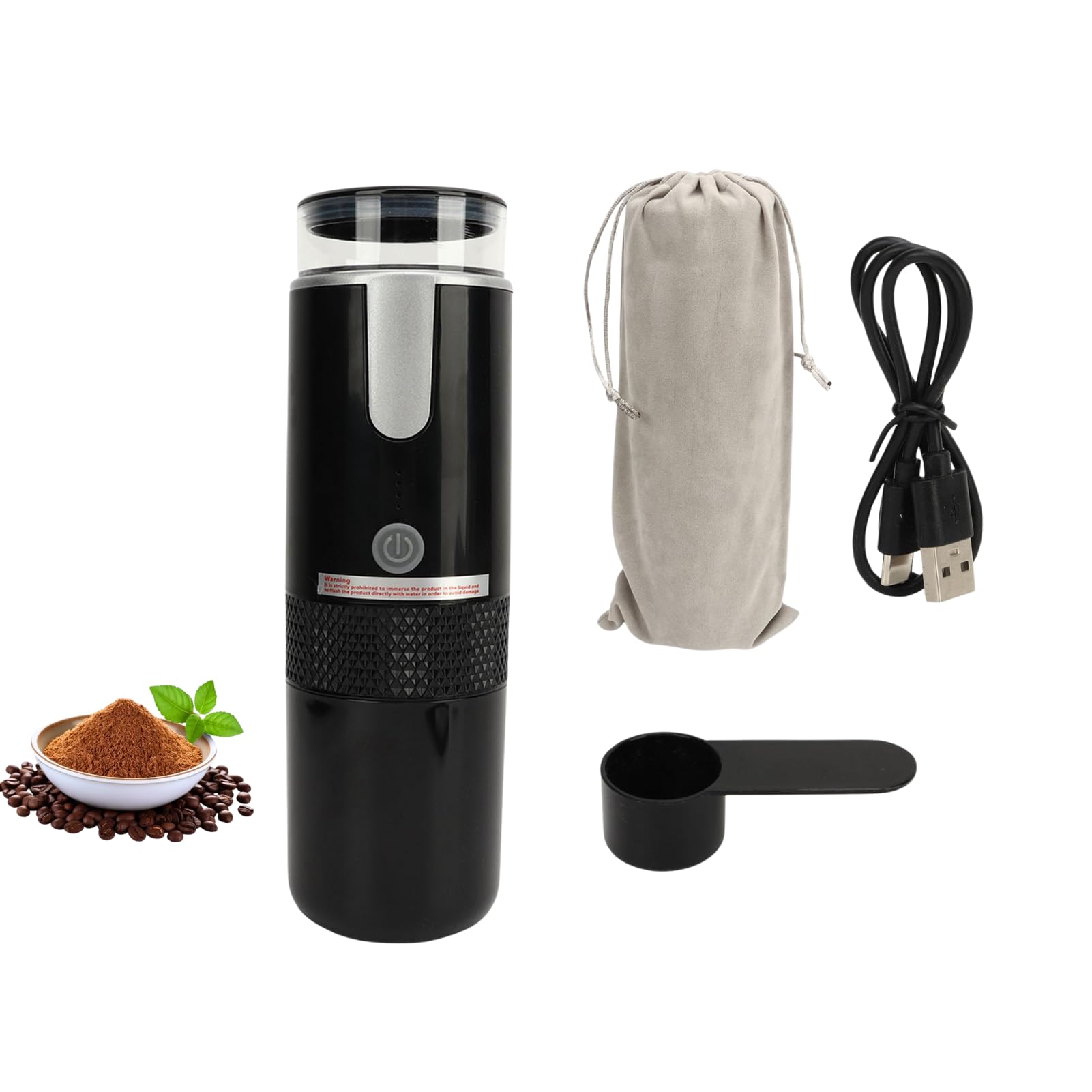 Cafetera Portátil Capsulas Espresso 2 en 1 Mini Máquina de Café Espresso con Batería de 1200 mAh Recargable para Viajes y Camping, para Cápsulas Americano K Cup