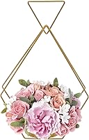 Vista 6 de Jarrones dorados para centros de mesa de boda, 10 piezas de centro de mesa de metal geométrico dorado, elegantes centros de mesa de boda para mesas