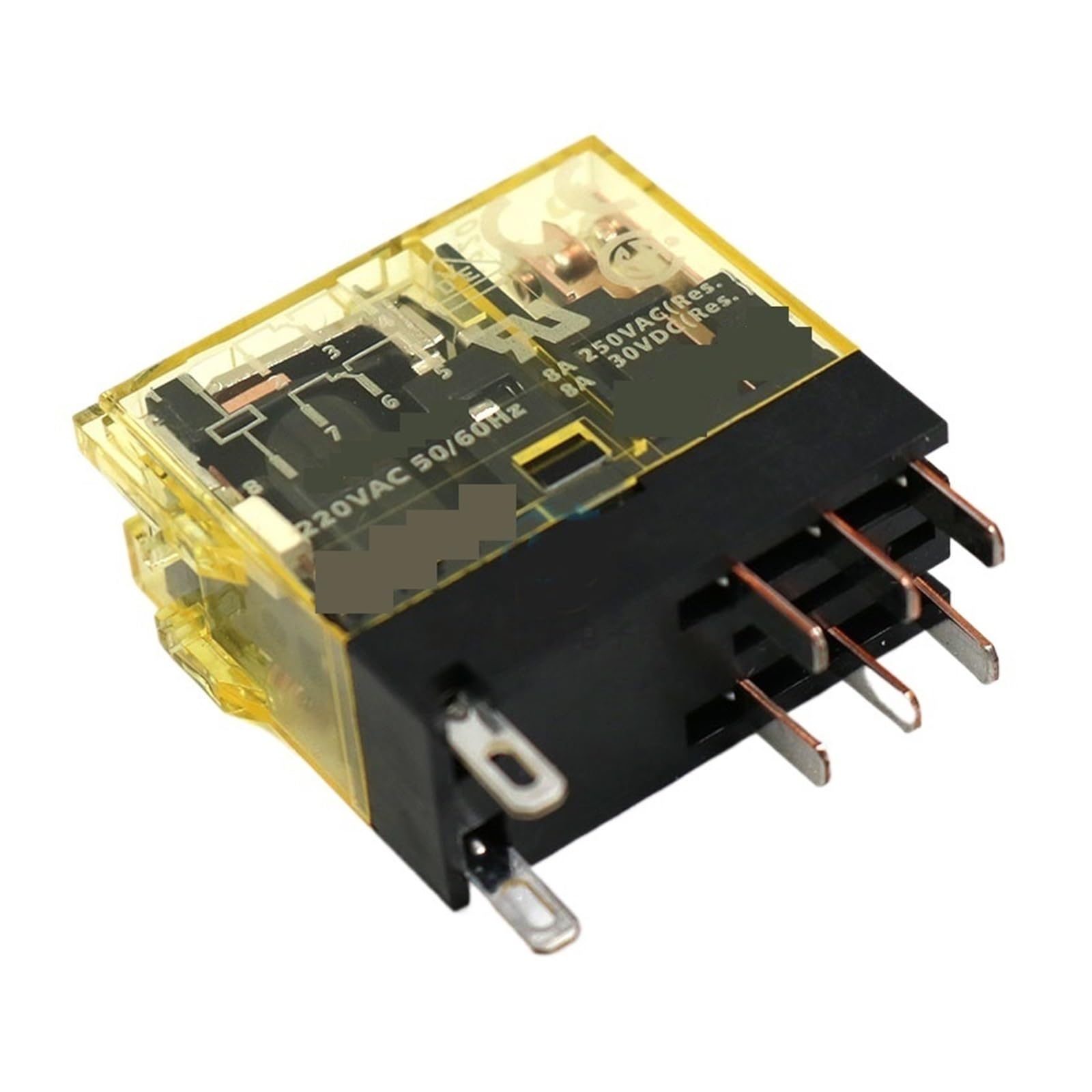 Relé RJ2S-CL-D24 con indicador LED y conmutación rápida 1NO1NC para cuadros eléctricos
