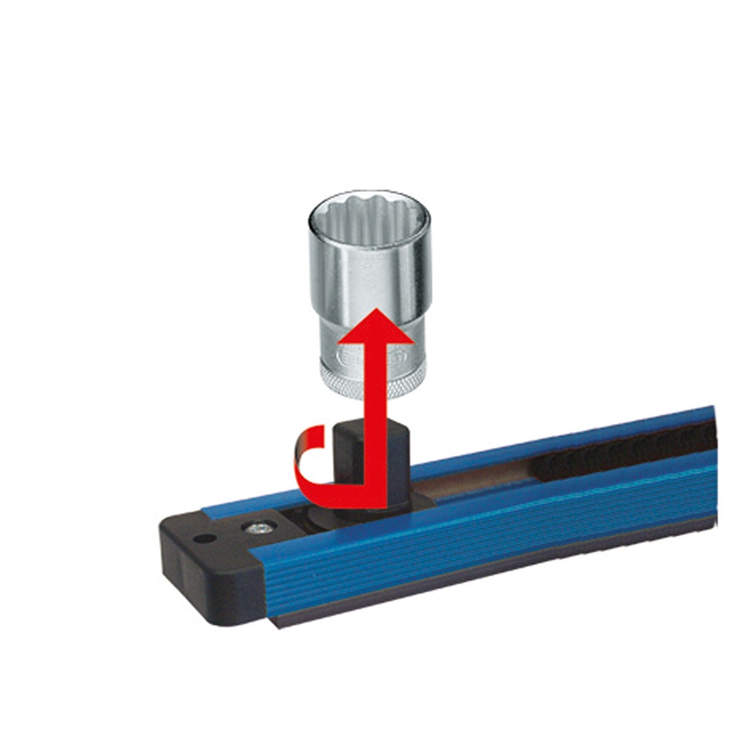 Gedore SL 1916 Stekkerdoos 1/2 magnetisch, 580 mm, 16 sleuven