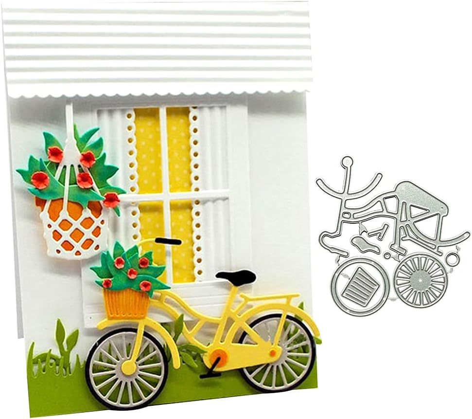 Bicycle Metal Die Cuts, Cutting Dies for Card Making Clearance, Embossing Dies for Scrapbooking, DIY Album Paper Cards Decoration