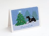 Vista 4 de Basset Hound Tarjetas de Navidad Raza de Perro Paz en la Tierra Juego de 8 Tarjetas en Blanco y Sobres Tamaño A2