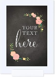 Andaz Press Fully Personalized Framed Wedding Party Signs, Chalkboard Fl...