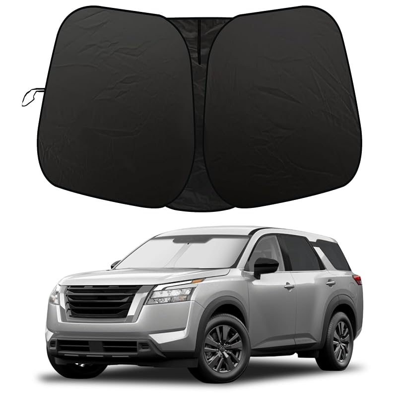 Protetor solar dobrável para para-brisa dianteiro GZSH compatível com Nissan Pathfinder 2022 a 2026