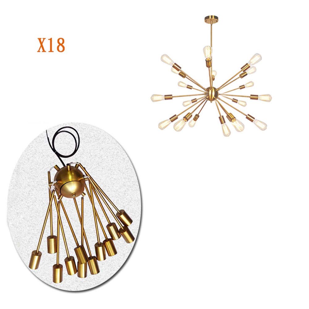 Pendant Industriel Light Brackshed Metal Branch Chandelier Nordic Postmodern Style Lights E27 Bulbe Hanging Light for Kitchen Dining Room Living Room (Color12-Lights)