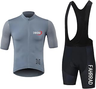 Conjunto de Camisa de Ciclismo Masculino, MTB Bicicleta Ciclismo Roupas Conjunto com 9D Gel Acolchoado Shorts, Secagem Rápida Respirável (Color : TYP-6, Size : 3XI)