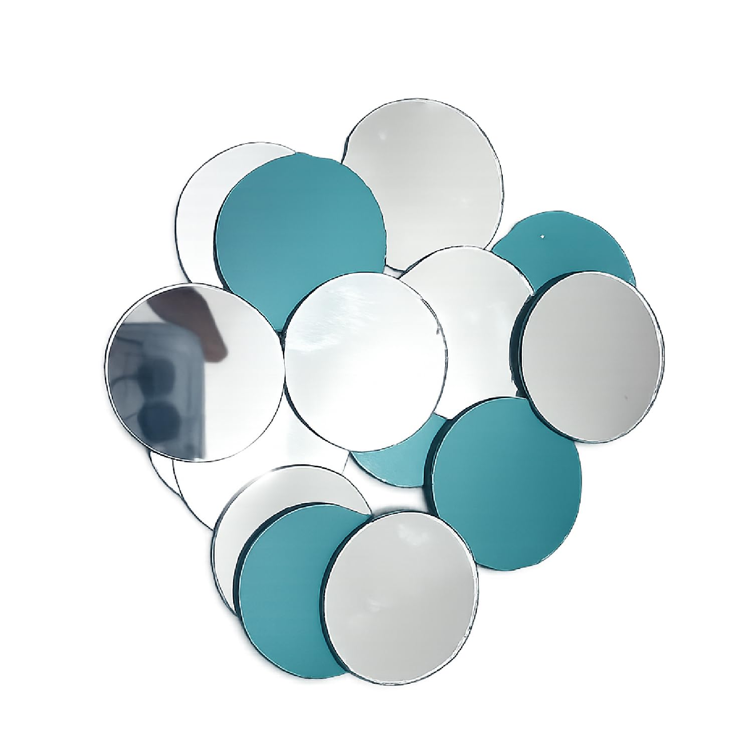 1 Inch Round Glass Mirror | Premium Round Craft Mirrors for Lippan Art, DIY Craft Projects, Mosaic Work, Home & Wall Decoration, Rangoli Designs (50 Pieces)-image-44