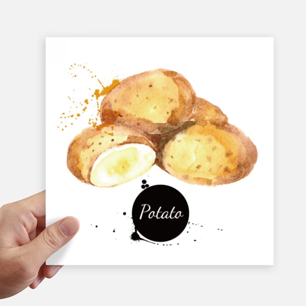 Autocollant légumes de pommes de terre sticker carré 20cm pour mur et valise