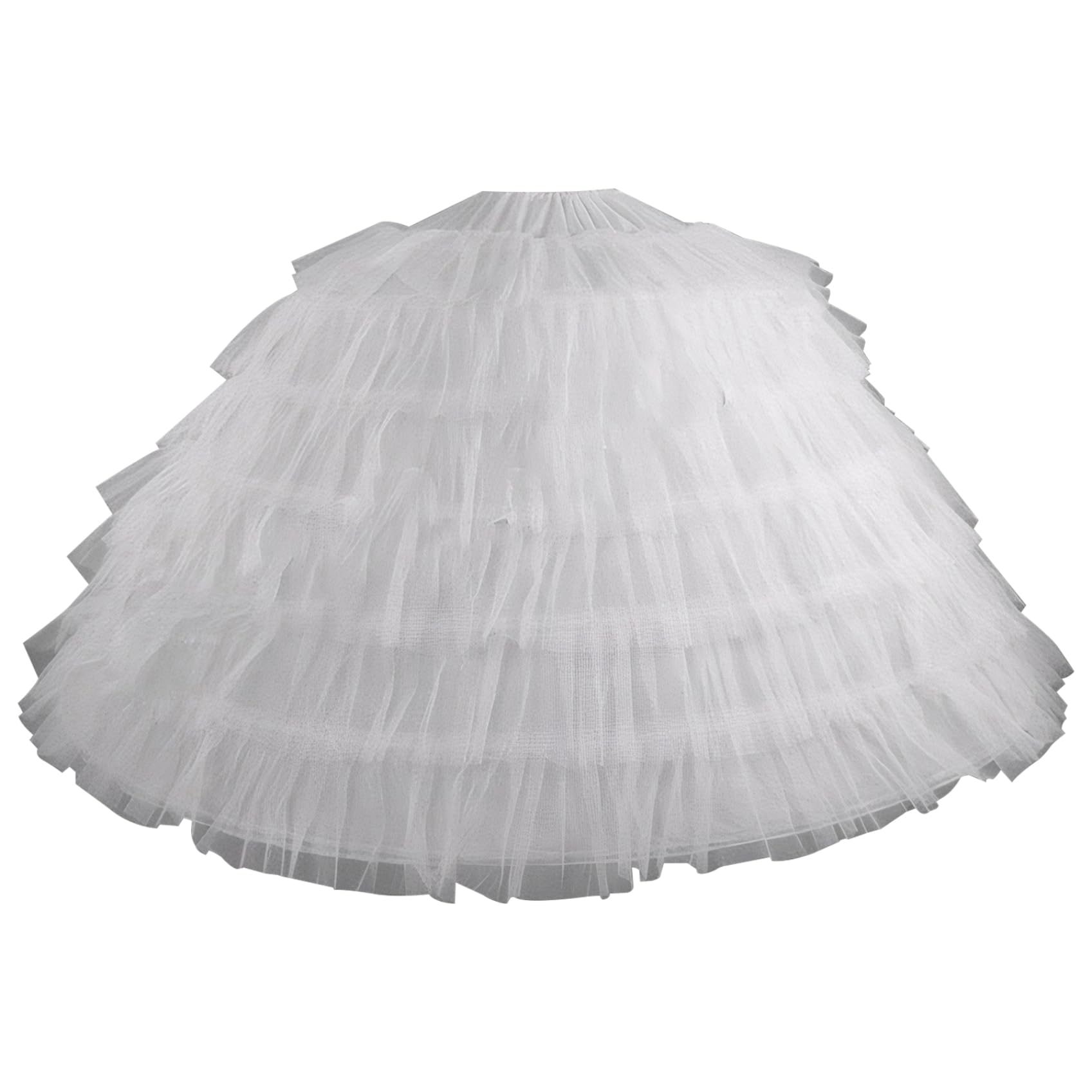 Falda de enagua 6 Hoops Subskirt Tulle Petticoat de 43 pulgadas de largo para mujeres para mujeres debajo de la falda de aro de novia ajustable para la copa de la boda Ceremonía Prom, Cachaca