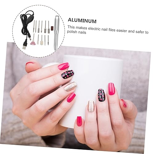 Miniatura 3 de FRCOLOR 1 Unidades Pulidor de uñas inalámbrico Taladro de uñas Máquina de taladro de uñas Máquina de pulido de uñas eléctrica Kit de lima de uñas