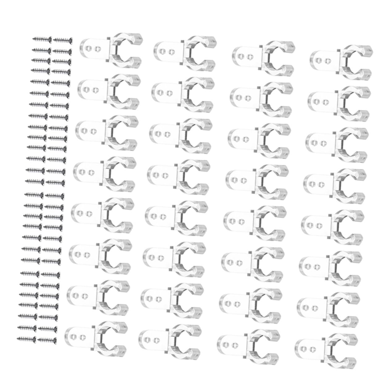 MOLUCKFU Led Rope Light Holder 200pcs Fixing Brackets with 400 Screws Sturdy Plastic Clips for Decorative Lighting