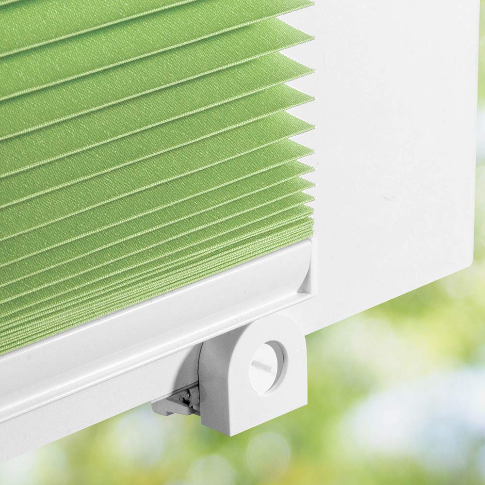 Sonnenschutz-HH - Plissee Faltstore Duett Wabenplissee UNIVERSAL verspannt auf Maß 27 x 150 cm - Farbe weiß - Thermo Verdunkelung Faltrollo zum Schrauben oder Klemmen inkl. Klemmträger