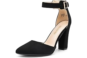 Women's Strappy Chunky High Heel Dress Pumps for Parties