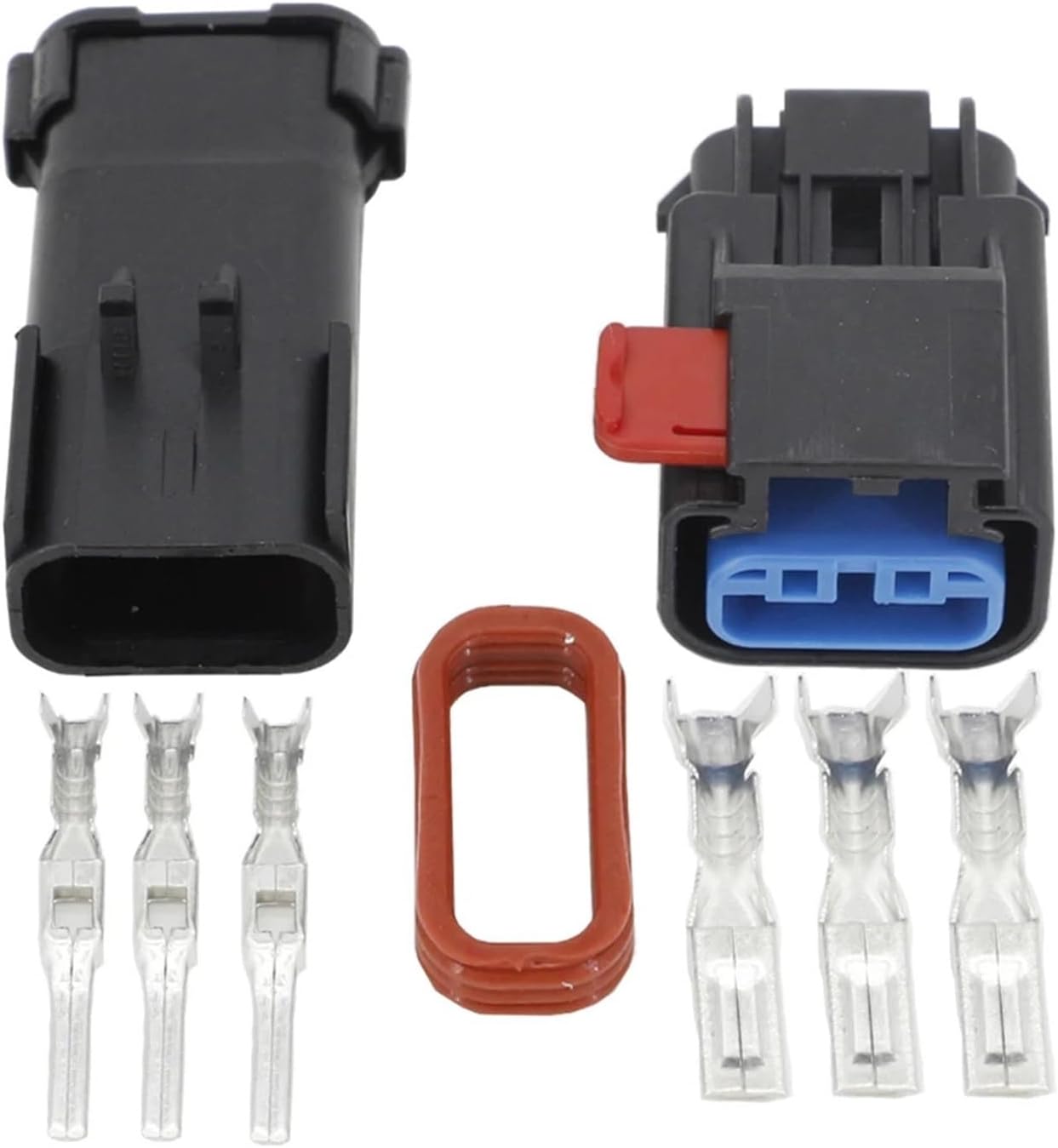 3 Pin Waterproof Vehicle Connector Automotive Connector With End Block DJ7036Y-2.8-11/21(Color:Male and Female Plug,Size:5 Sets)