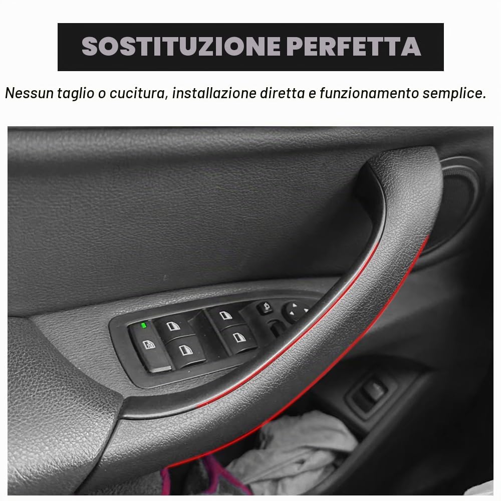 Coprisedilino per porta, 2 pezzi, sostituto migliorato per B-MW X1 X2 F48 F49 F39 2016 2017 2018 2019 2020 - Nero