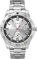 Vista 20 de Timex Tribute Reloj de cuarzo para hombre Citation de 42 mm con correa de acero inoxidable Las Vegas Raiders