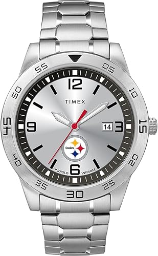 Miniatura 20 de Timex Tribute Reloj de cuarzo para hombre Citation de 42 mm con correa de acero inoxidable Las Vegas Raiders