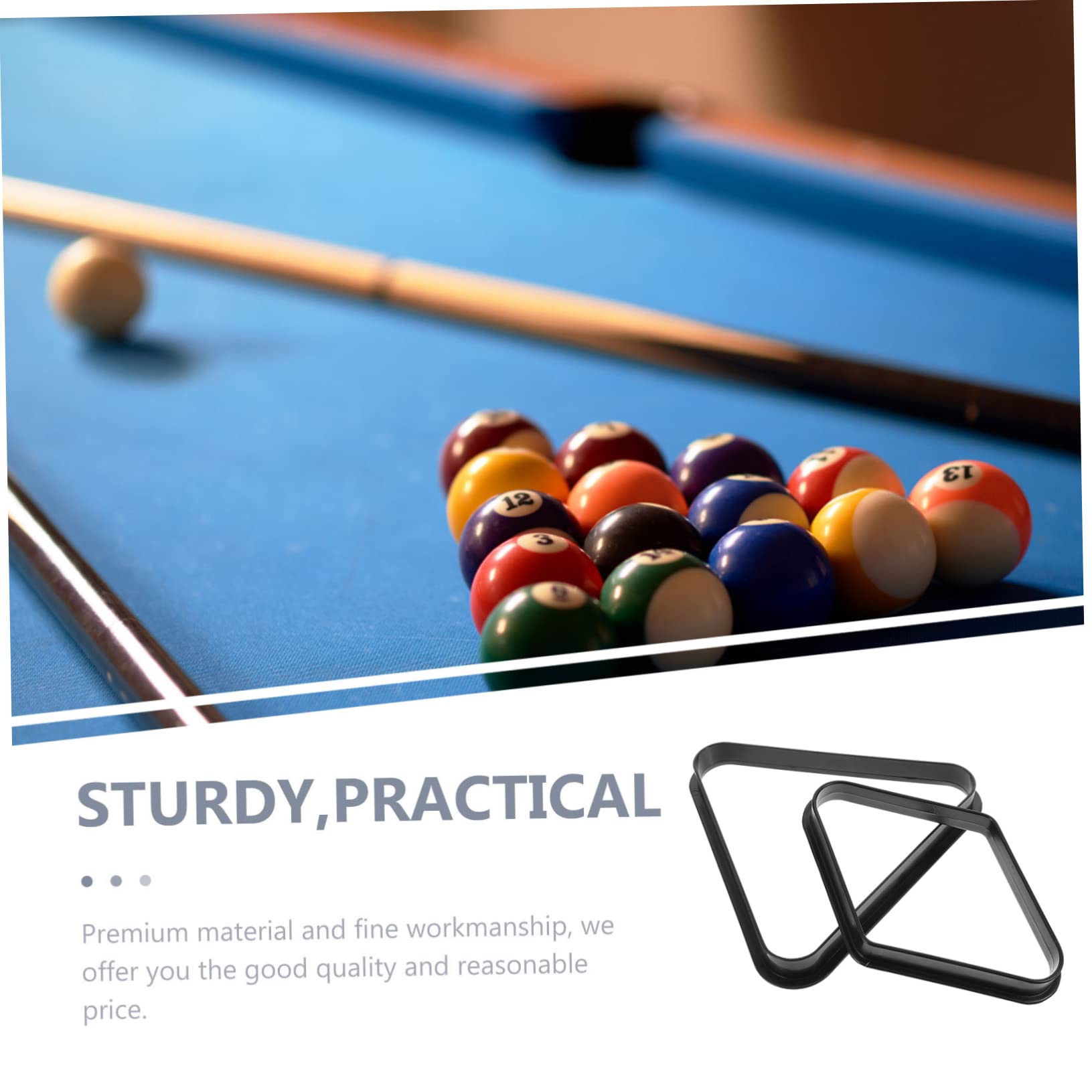 Totority 3sets 2pcs Billiard Balls Triangle Rack Durable Plastic Pool Ball Holder for Easy Positioning and Neat Arrangement Design Fits All Pool Tables 2pcs*3