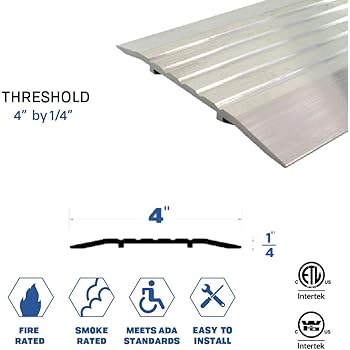 7 Wide X 1 4 High Fire Rated Ada Approved Mill Aluminum Door Threshold Saddle 3745 In 36 Fh Flathead Screw 10 X 1 2 Included Amazon Com