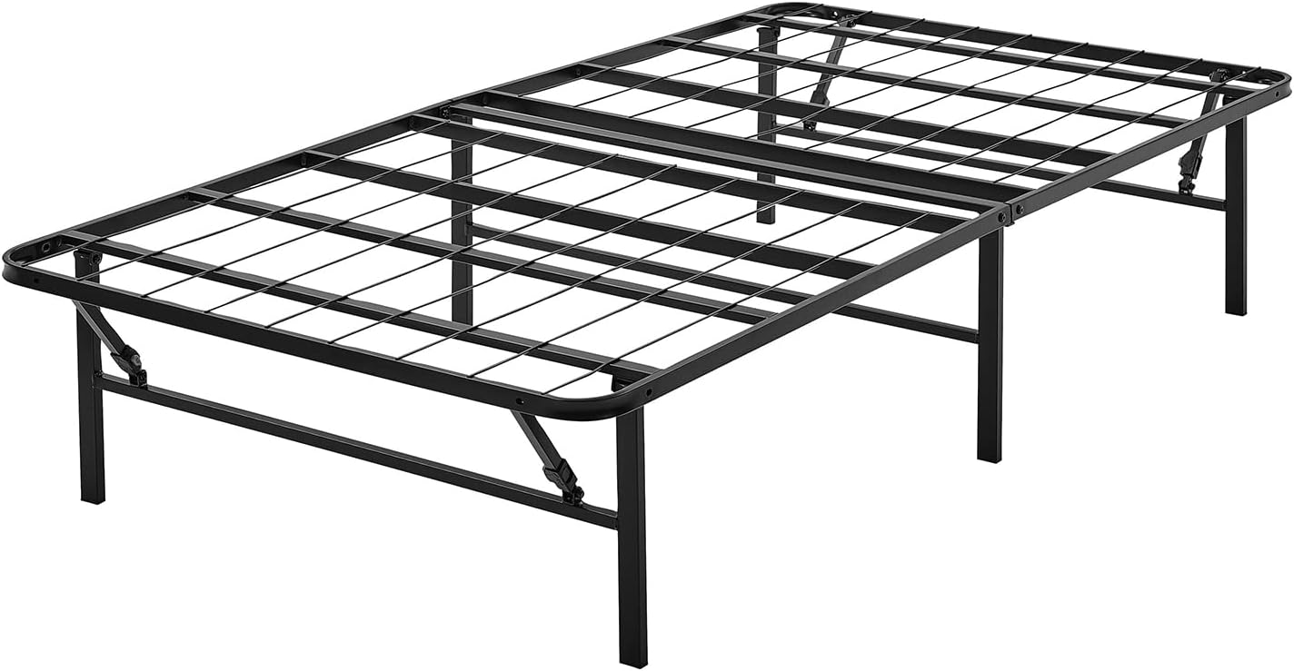 14" High Profile Foldable Metal Steel Twin XL Platform Bed