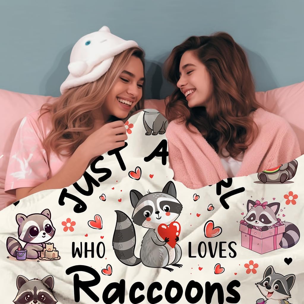 Raccoon Blanket Gifts for Raccoons Lover Adults Kids,Raccoon Stuffed Animal Throw Blankets,Raccoons Christmas Birthday Gifts for Women Girls 50"X40" - Image 5