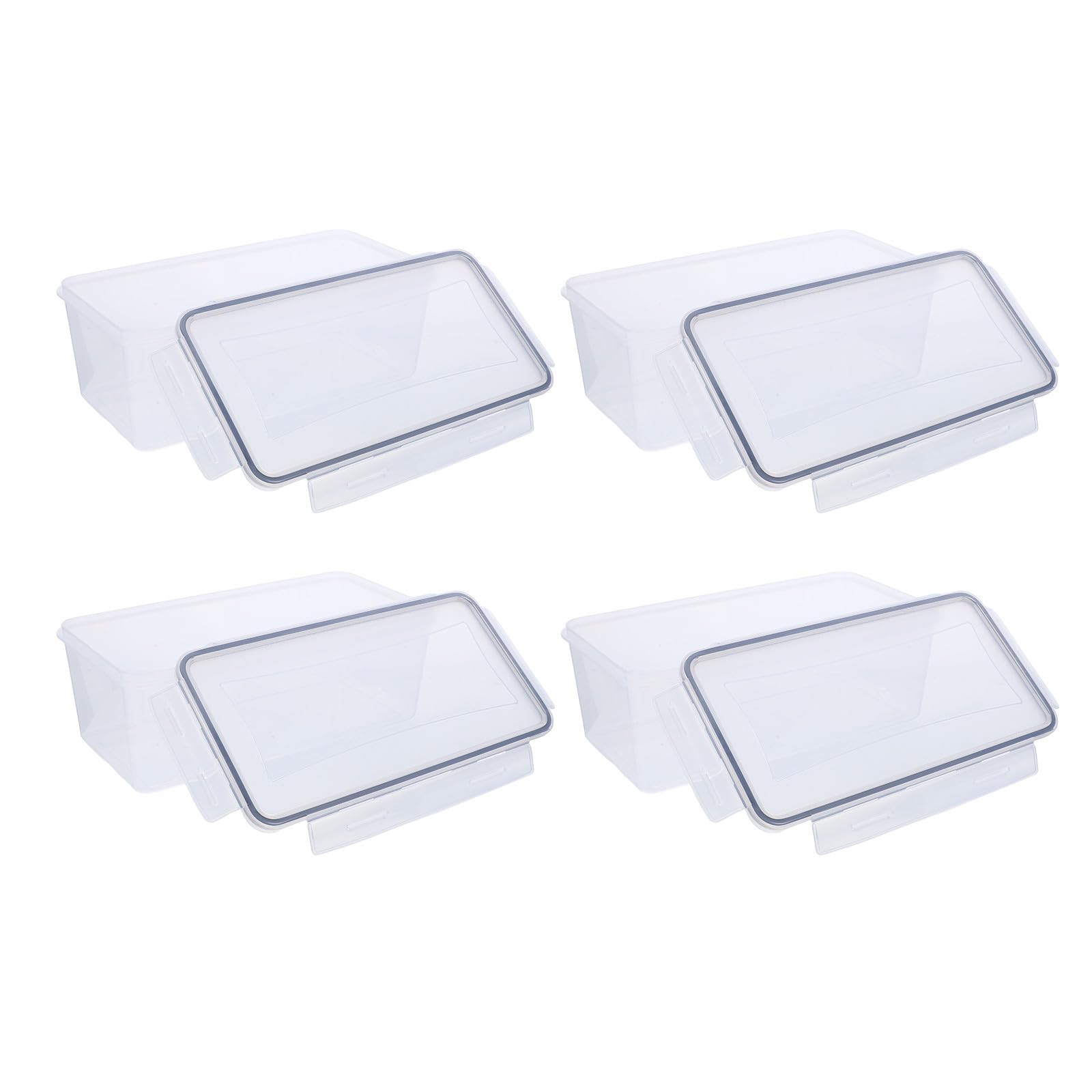 Recipientes Herméticos de Cocina 3, 2 L en Pp Transparente, 4 Piezas | Apilables, Sellado Antihumedad, Organización de Despensa y Conservación de Alimentos