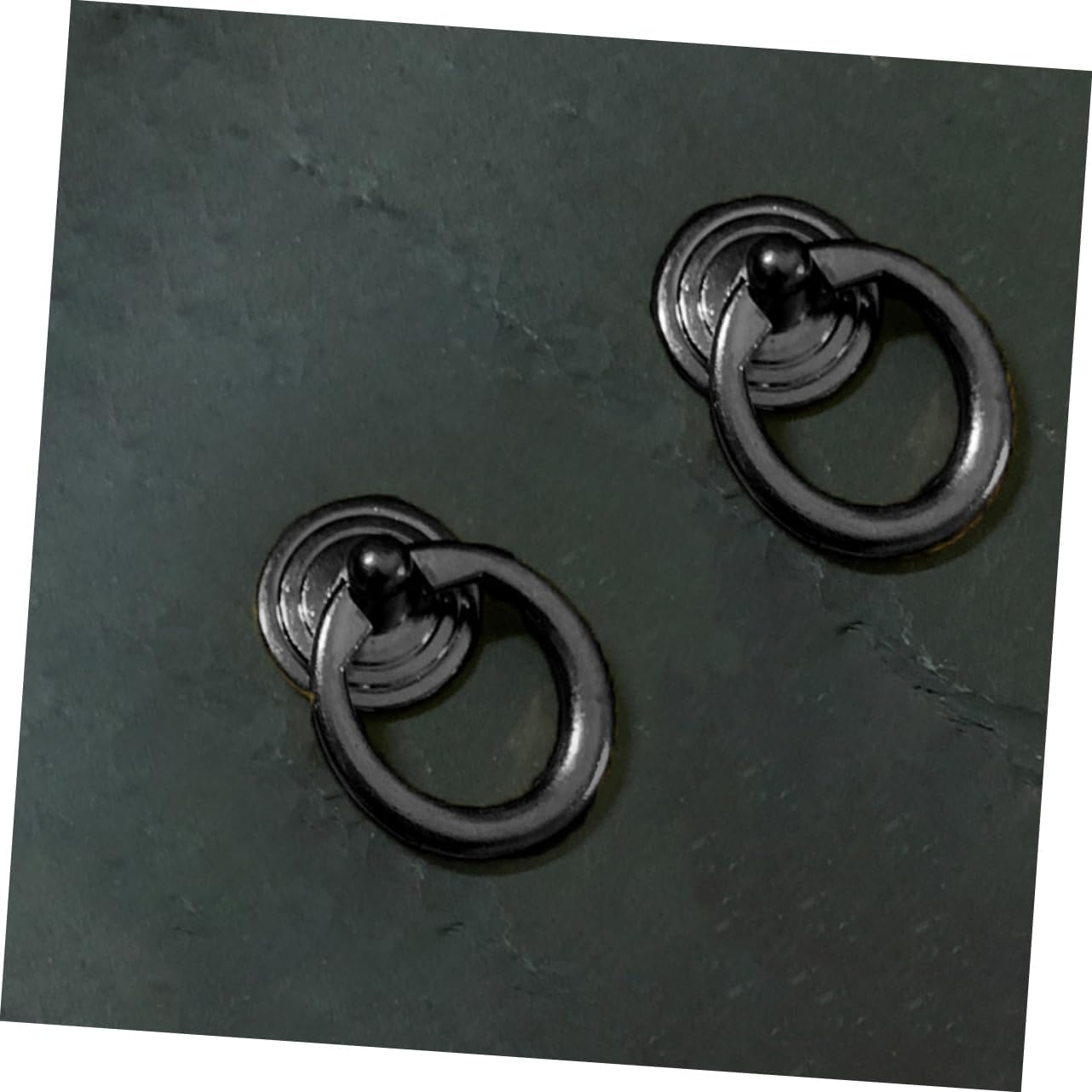 10pcs Polished Chrome Cabinet Pulls Round Handle Black Cabinet Handles Drawer Knobs Vintage Style
