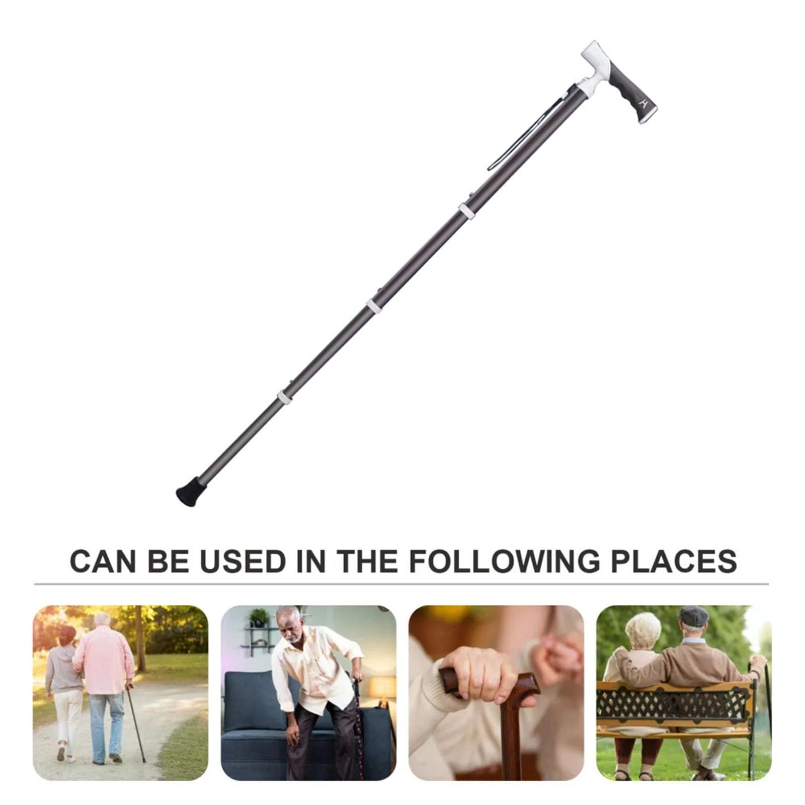 Bâtons Randonnée Télescopiques 4 Sections - Alliage Titane 38-105cm | Poignée Rotative 90° Anti-Dérapante