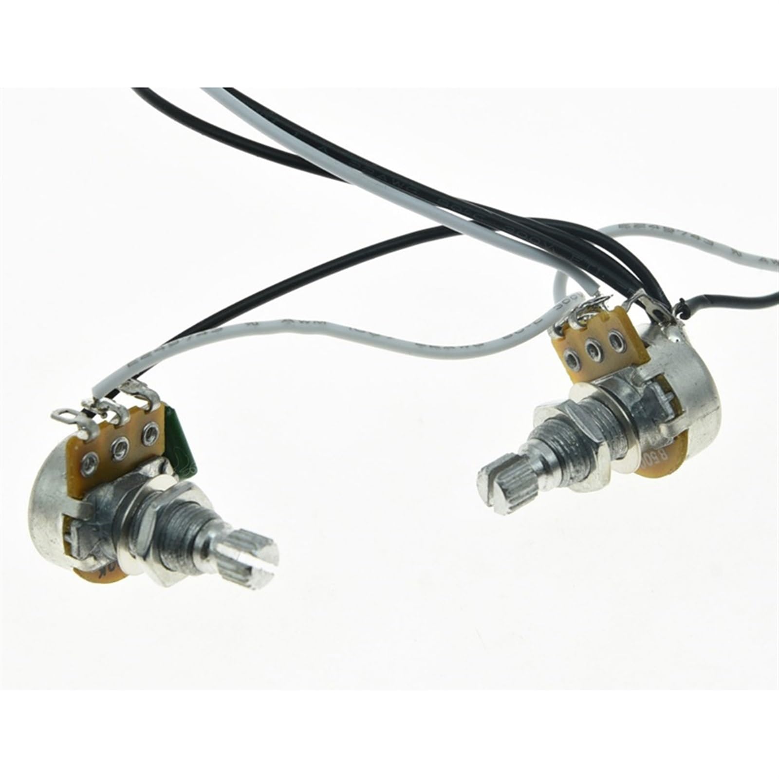 Arnés De Cableado Guitarra Circuito De Potenciómetro De 250 K/500 K Para Arnés De Guitarra 1V1T (1B, 1A) Con 3 Tapas Y 2 Tornillos(500K)