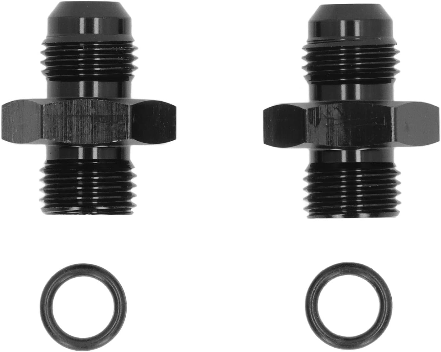 AN6 Hose End Fitting, Black High Strength Leak Free ORB6 To AN6 Fuel Line Fitting