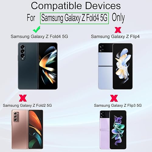 Miniatura 2 de Ibywind Protector de pantalla para Samsung Galaxy Z Fold4 5G (6.2 pulgadas), paquete de 2 + 1 protector de lente de cámara + 1 película trasera,