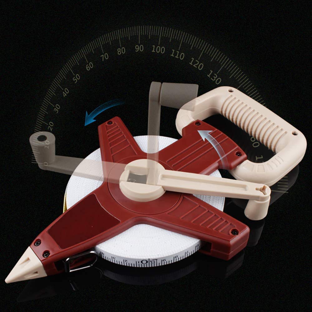 zaizai Cinta Métrica Herramientas Métricas De Escala De Doble Cara De Fibra De Vidrio Impermeable para Carpintería De Mampostería De Construcción 30/50/100 M