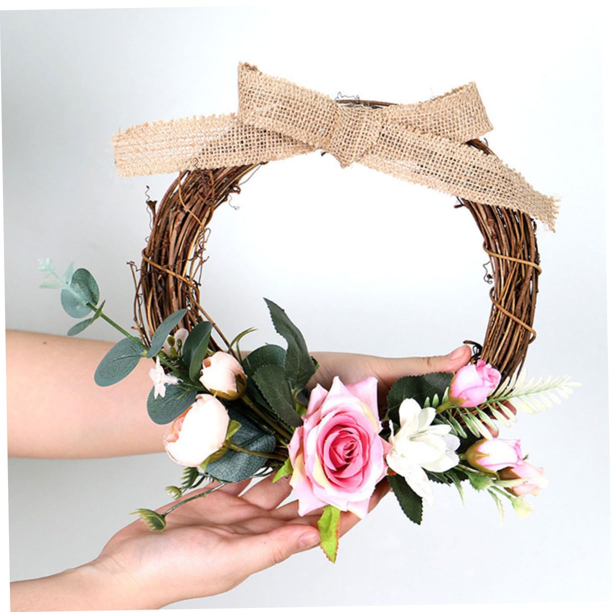 ABOOFAN 3 Piezas Guirnalda ratán Hecha a Mano Dofu Rattan Circle 3pcs 30cm decoración navideña decoração Mimbre Bricolaje círculos para Hacer Rings Navidad