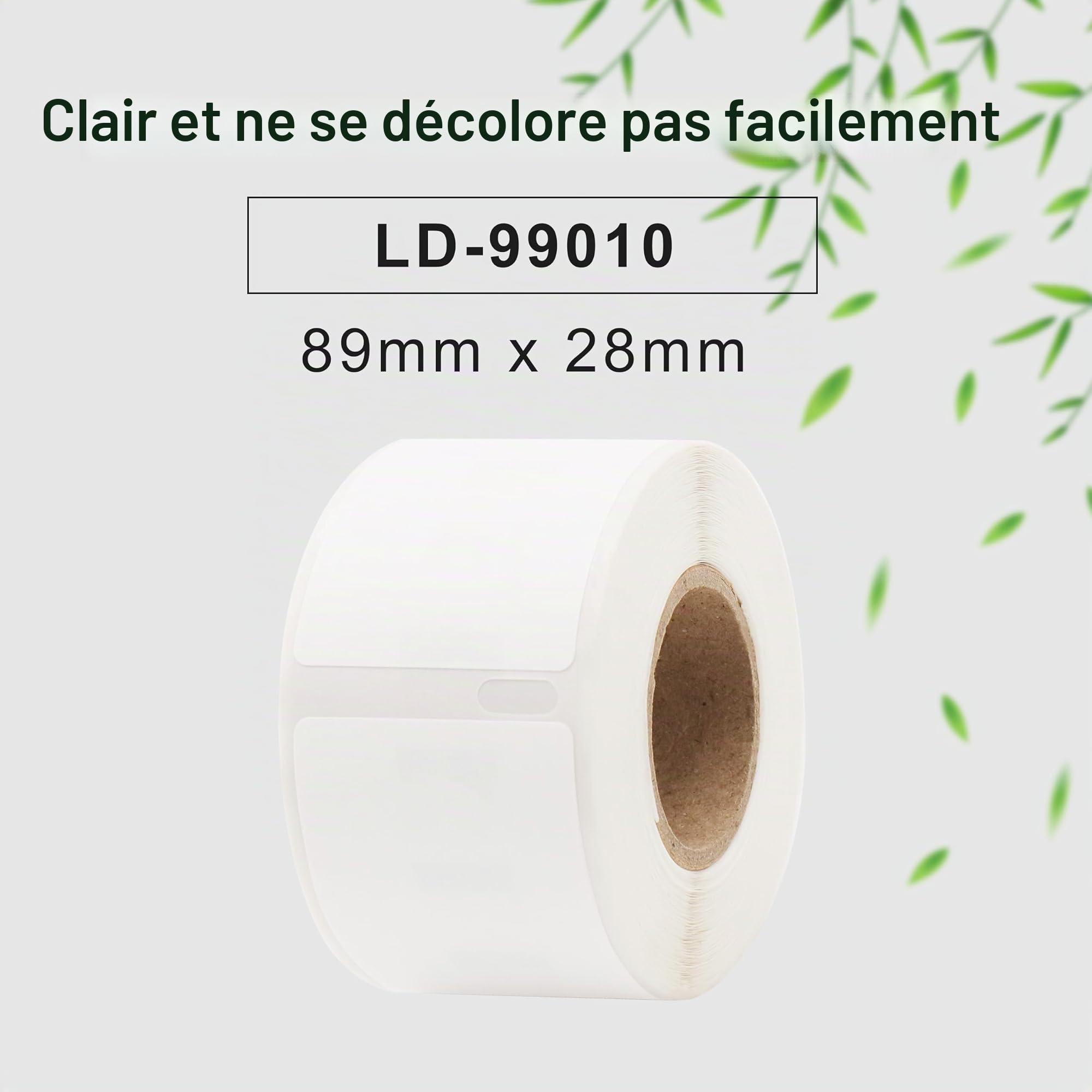 Étiquettes d'adresse standard - 10 rouleaux (avec puce RFID) pour Dymo S0722370 99010-28 mm x 89 mm, compatibles avec les imprimantes Dymo LabelWriter 550-130 étiquettes par rouleau.
