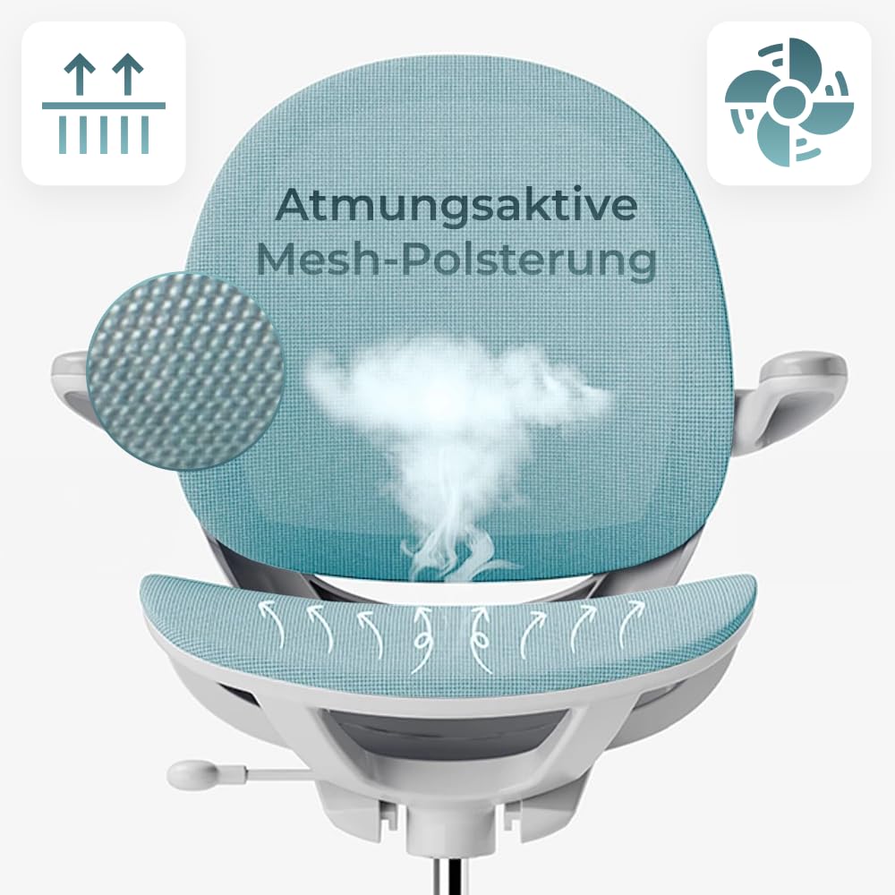 Bürostuhl Mit Fußstütze Und Flexiblen 3-Punkt-Armlehnen - Schreibtischstuhl Im Lederoptik-Design