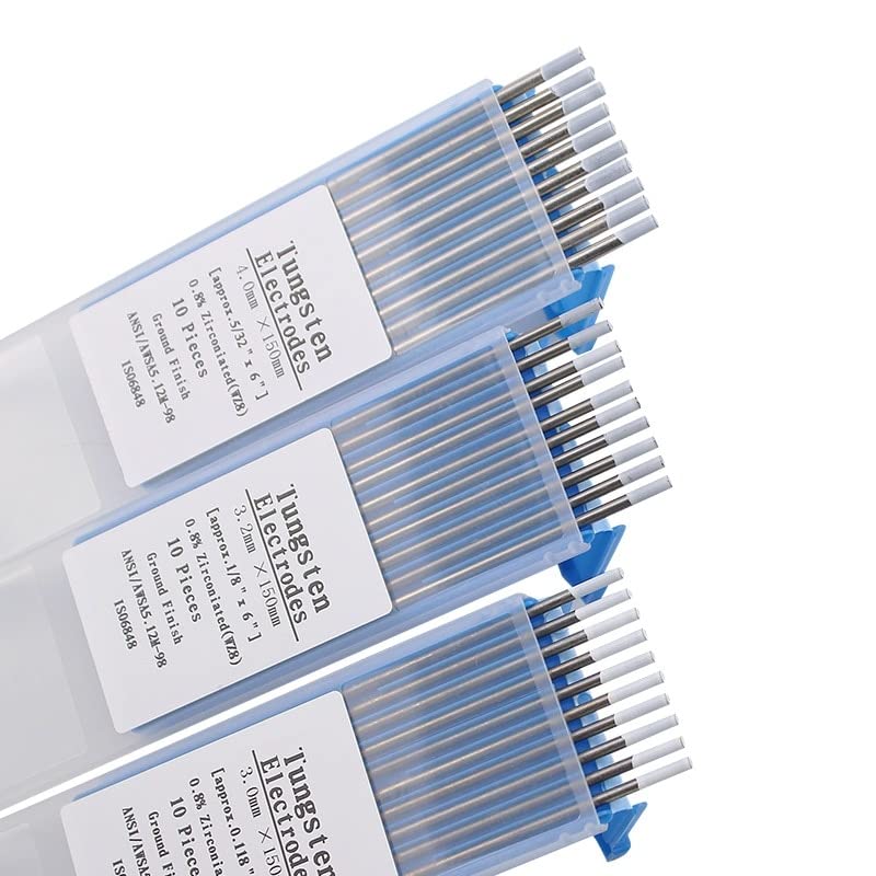 KOVNOVI 0.8% Zirconiated WZ8 3.2mmx150mm Welding Tungsten Electrode 10pcs