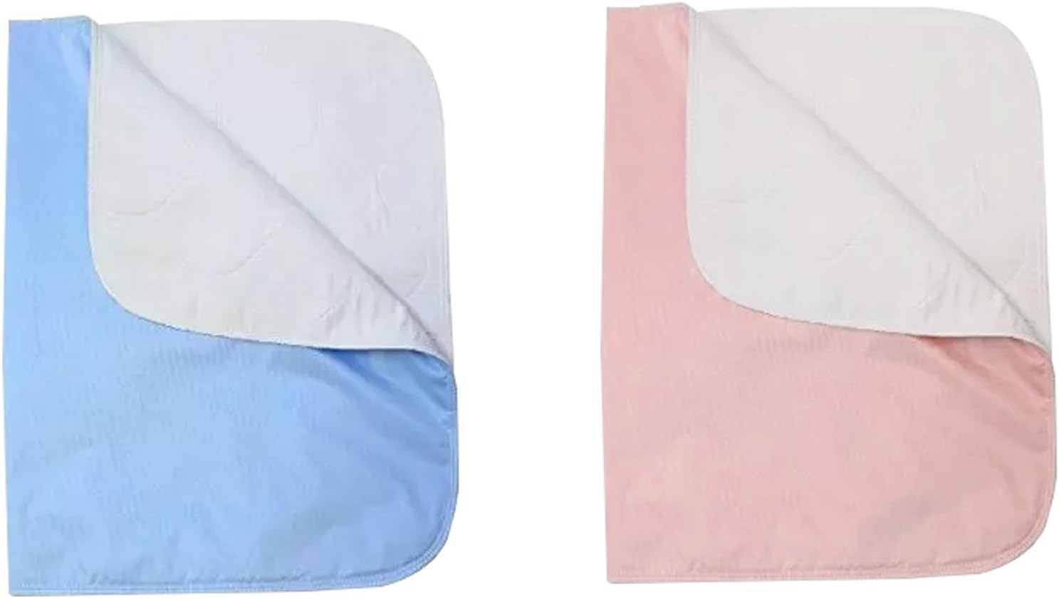 18x24 Waterproof Reusable Incontinence Underpads/Chair Pads Washable Incontinence Bed Pads - Great for Adults, Kids and Pets 4 Pack - 2 Blue 2 Pink
