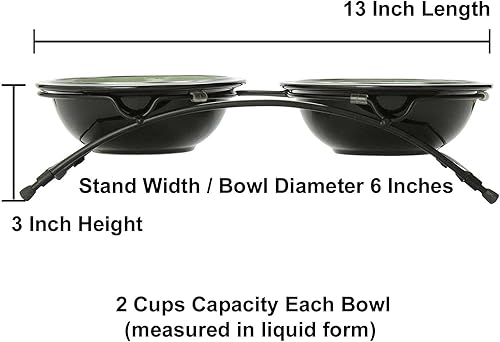 Miniatura 2 de PetRageous 44338 Buddys Best - Comedero elevado antideslizante para perros, con marco de acero, 13 x 5.75 x 3 pulgadas de alto, antideslizante, con