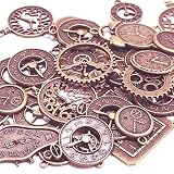 sitengjun 40 Stück Steampunk Anhänger Charms, Metall Retro Zahnrad Charms, Antike Anhänger Steampunk Charms Schmuck DIY