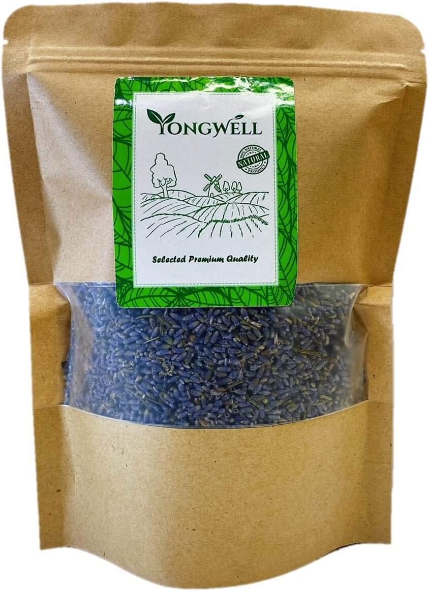 HerbsGreen Premium Dried Lavender Flowers, 100% Natural, Food Grade Herbal Tea (4 oz. Bag)