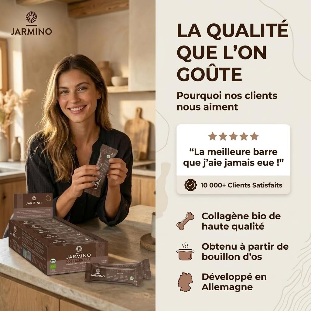 Barre de collagène High Protein Bar Brownie 12x55g - Barre protéinée High Protein Low Sugar + sans huile de palme (amande-chocolat) Barre protéinée 12 pièces