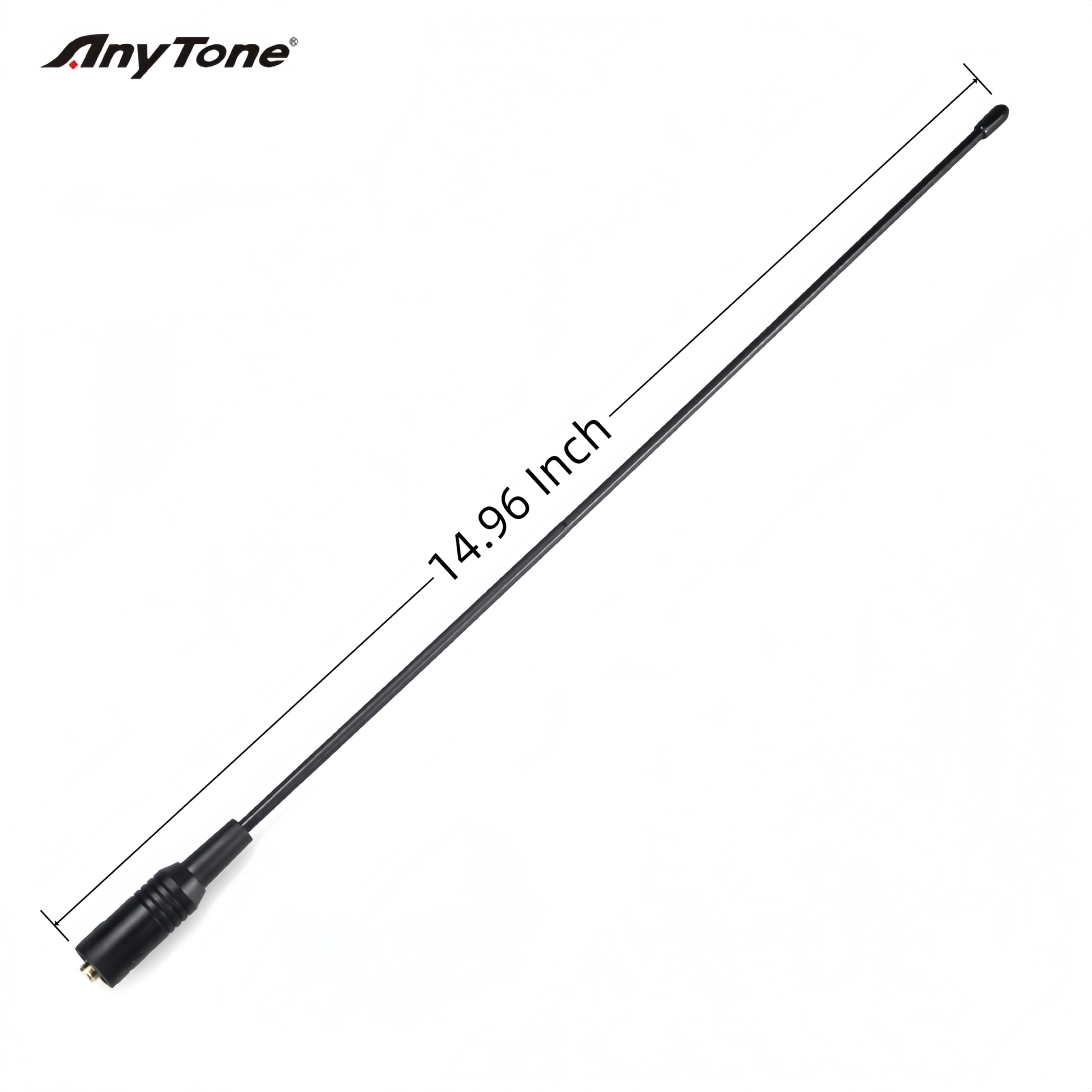 AT-771 Antenna 14.96-Inch SMA-Female Dual Band VHF/UHF (136-470MHz) for Baofeng/BTECH/AnyTone Radios, Outdoor Emergency Communication, Built to OEM Standards