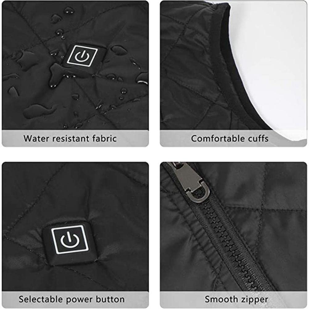 KENANLAN Adjustable Electric Heated Vest with 3 Temperatures