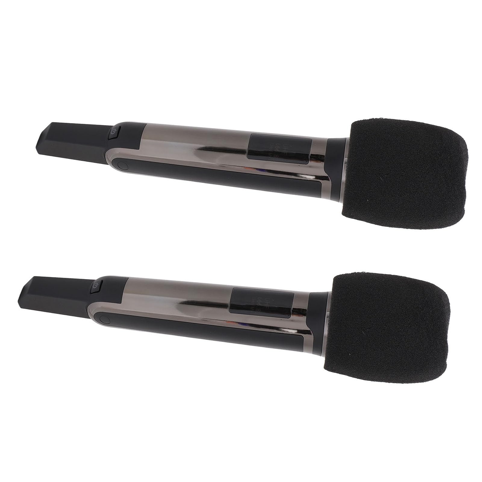 UHF Handheld Dynamic Microphone System with Receiver for Karaoke Singing Speech Party Black